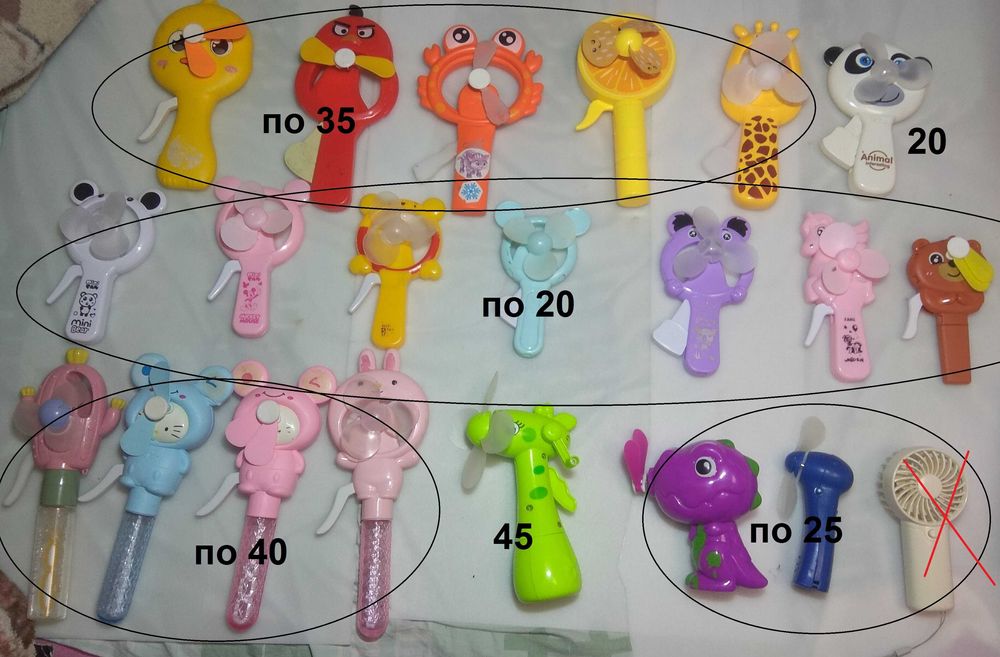 Дитячі вентилятори та ручні на батарейках