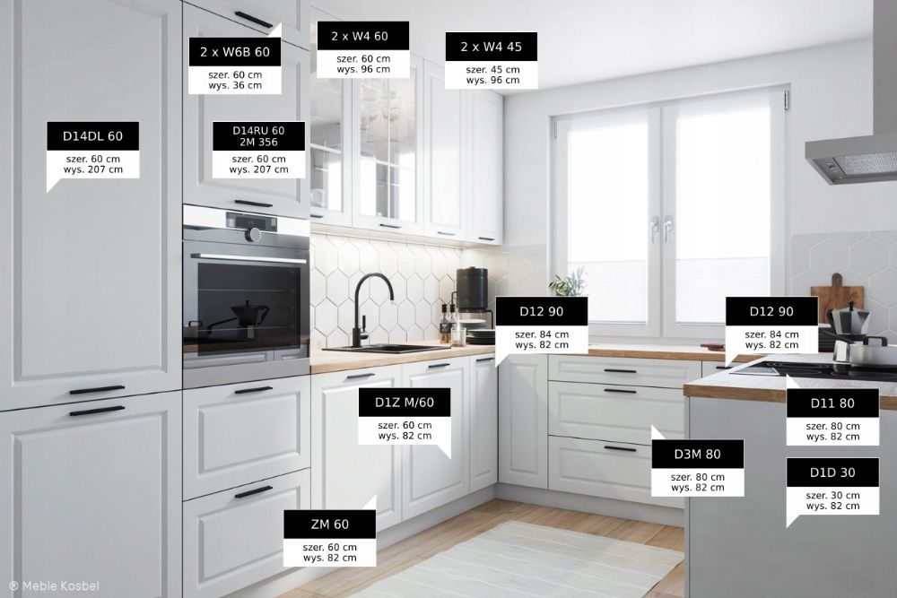 LAKIER Kuchnia CLASSIC meble szafki kuchenne mat TRANSPORT wycena [SK]