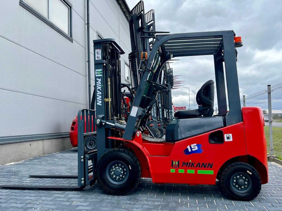 Wózek Widłowy 1,5T MIKANN, Maszt 4.5m,Triplex, Diesel , Półkabina