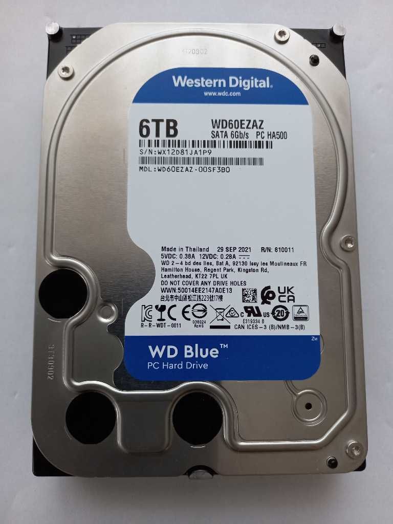 Dysk 6TB WD60EZAZ SATA III 3,5" 5400 obr./min.