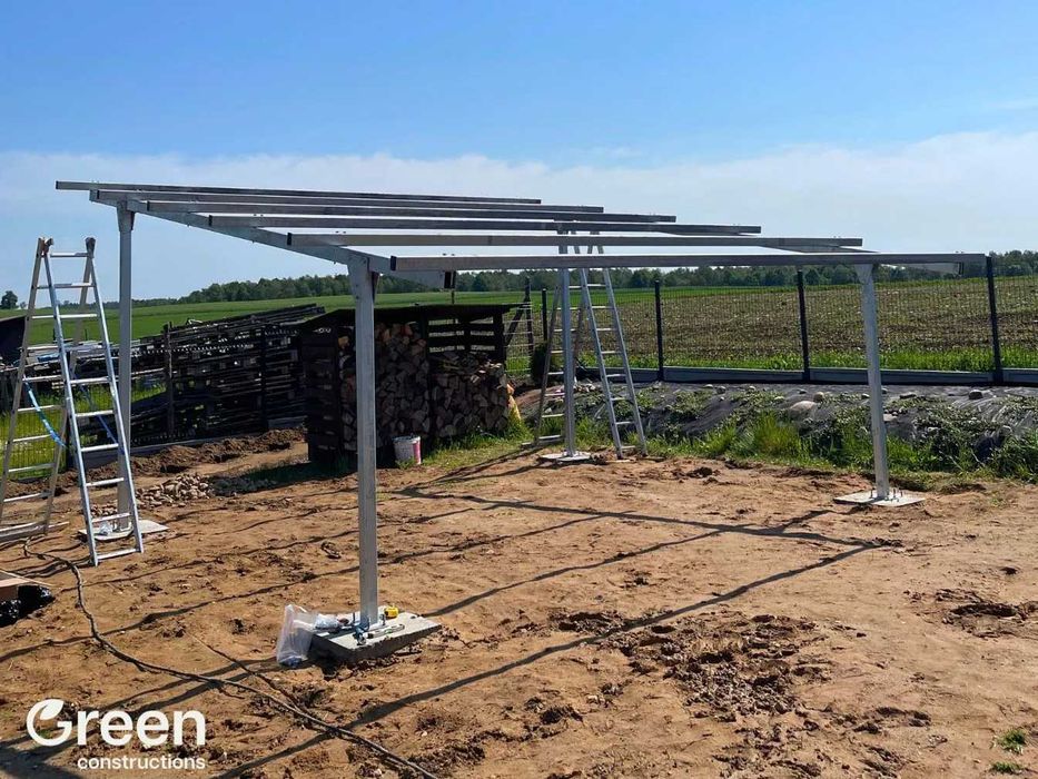 Carport dwustanowiskowy wiata garażowa fotowoltaika panele PV dotacje