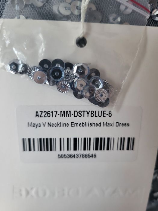 Sukienka maxi Maya Deluxe,  tiul, cekiny,  xs, wesele, bal, studniówka