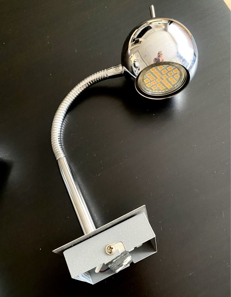 Lampa + kinkiet chrom