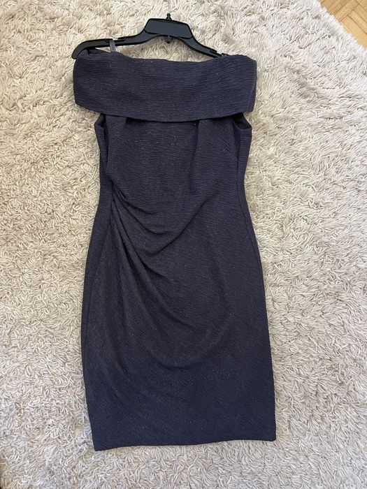 Suknia balowa wizytowa wieczorowa rozmiar M granatowa