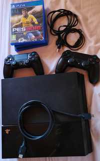 PS4 1TB - PlayStation 4 (1000 GB) + 3 jogos e 2 comandos originais