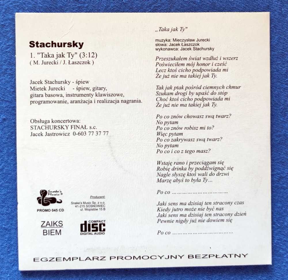 Stachursky – Taka Jak Ty Singiel CD 2003