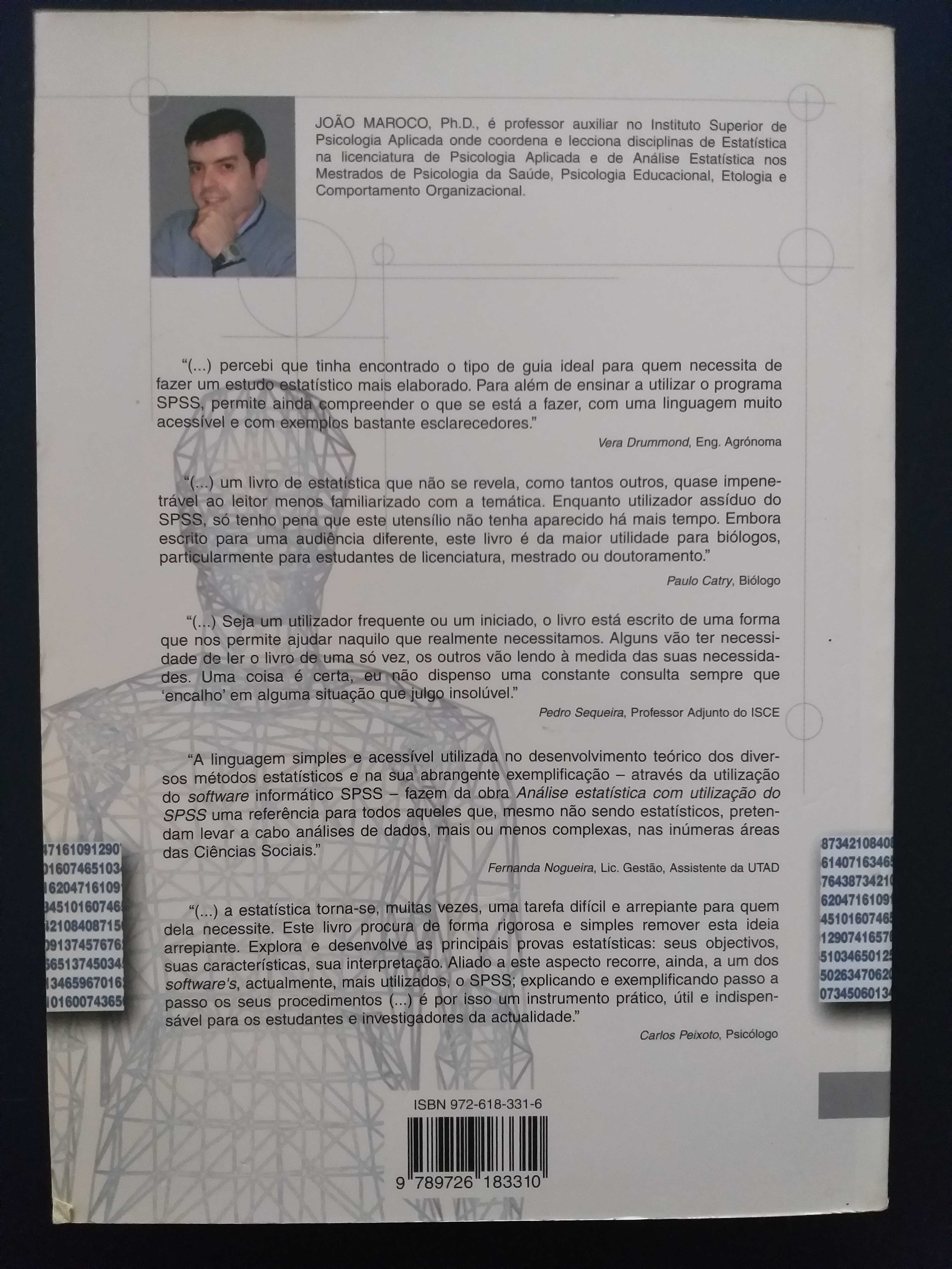 Livro "Análise Estatística com Utilização do SPSS"  de João Maroco