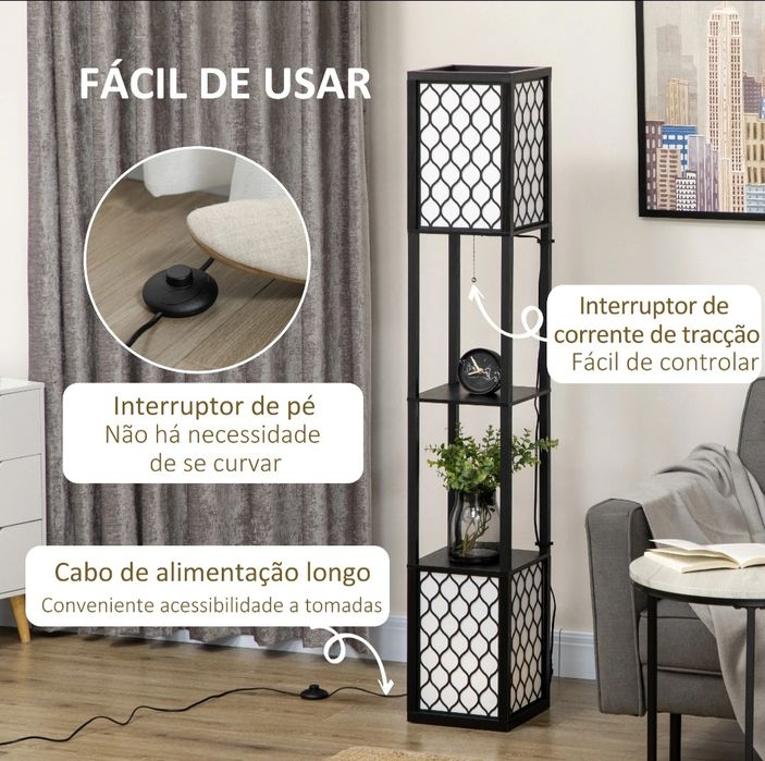 Candeeiro coluna da Homcom