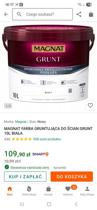 Magnat grunt podkład do ścian  farba gruntującą podkładowa