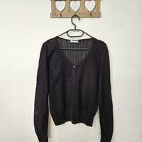 Czarny ażurowy sweterek Promod L