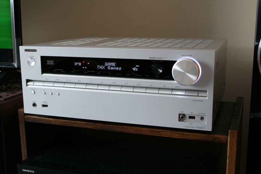 Mocny amplituner Onkyo TX NR 717 PHONO WiFi USB wzmacniacz kino domowe