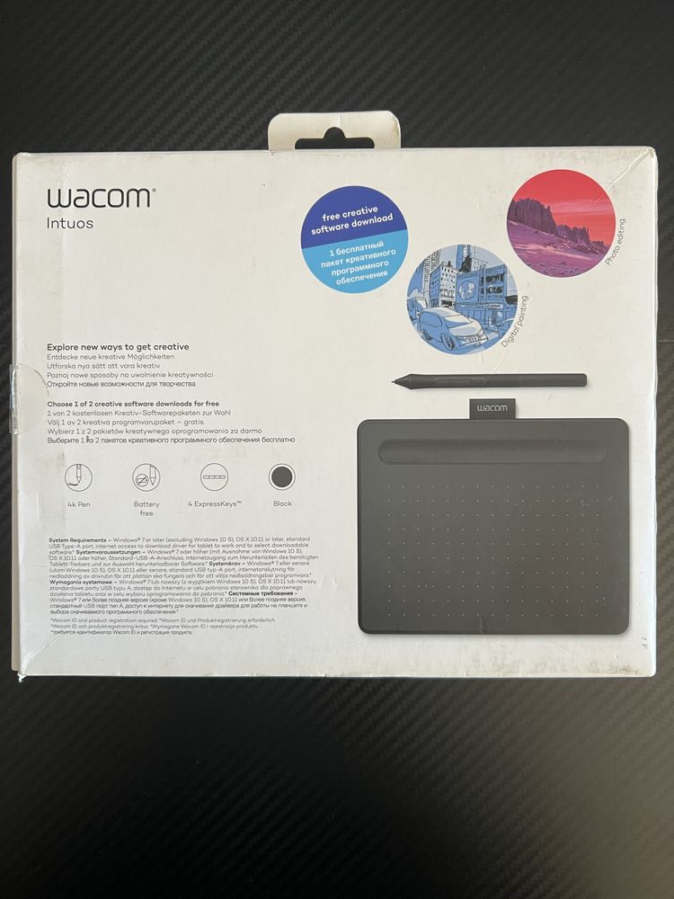 Tablet graficzny Wacom Intuos S CTL-4100 – jak nowy!