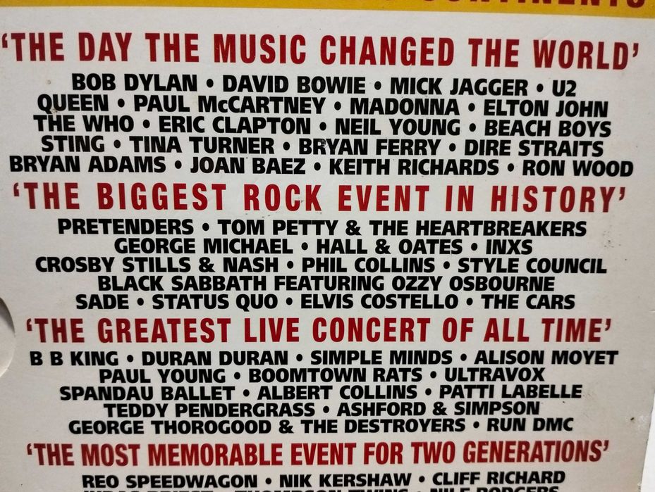 Live Aid - 4 DVDs em muito bom estado Dvds como novos