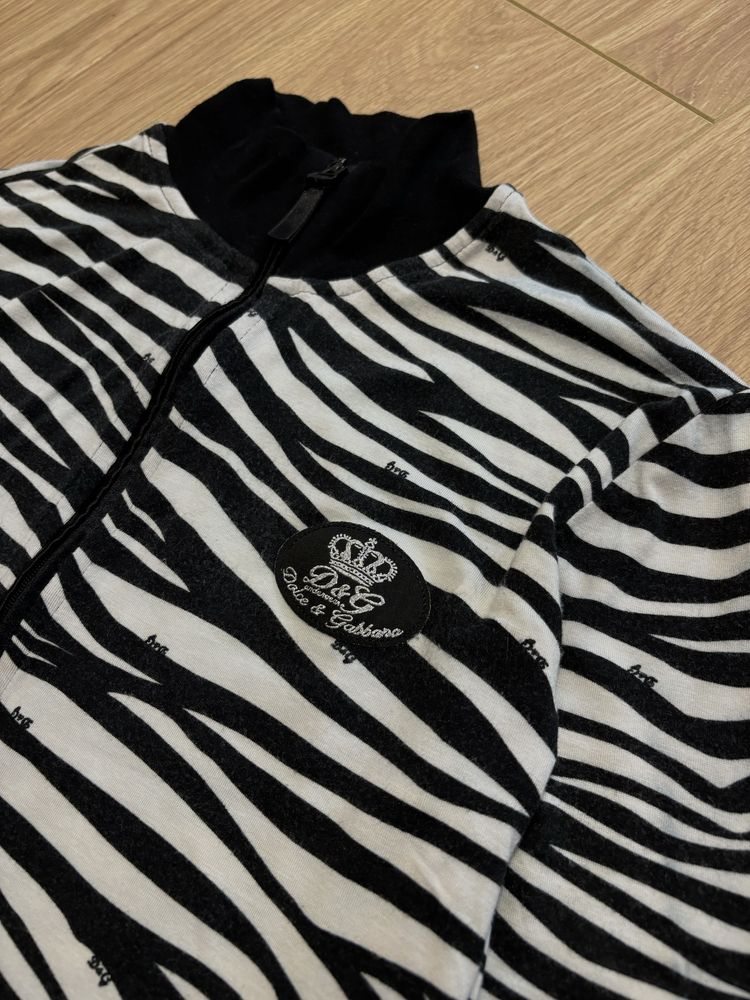 Кофта Dolce Gabbana zip Zebra print вінтажна S-M