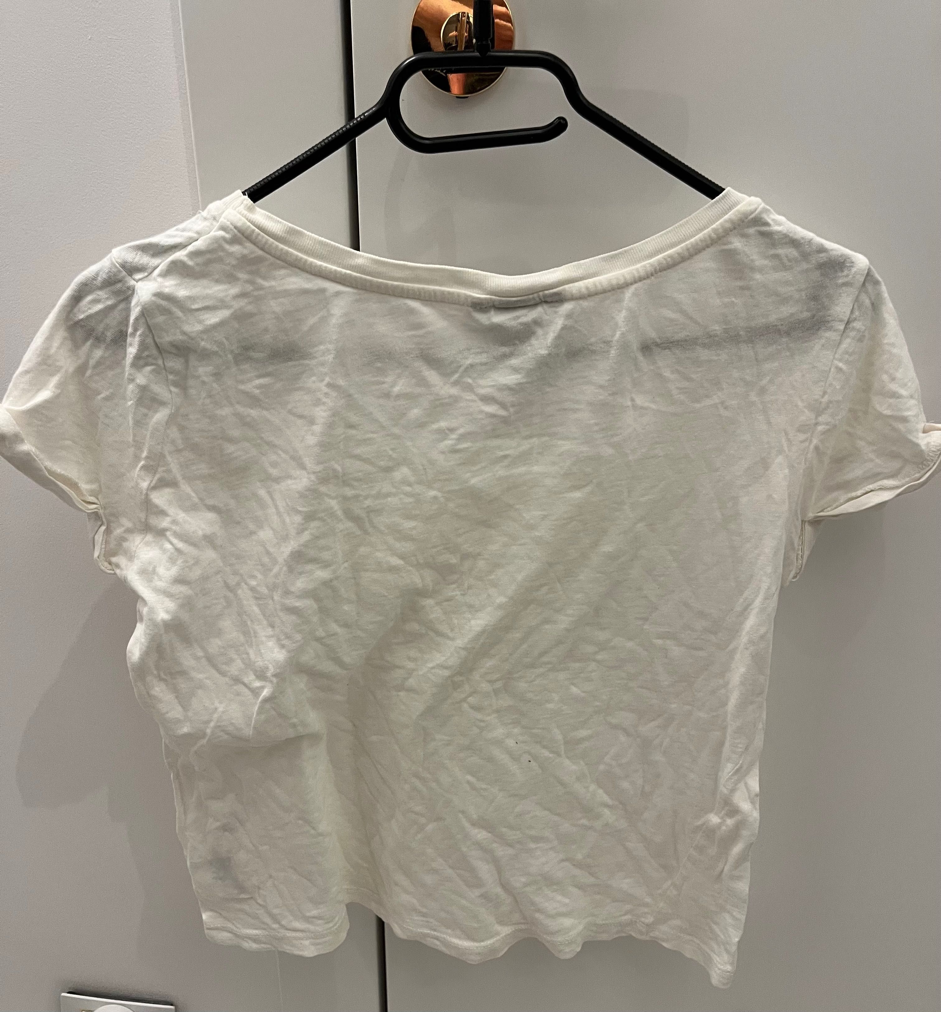 Koszulka bluzka tshirt biała basic H&M. Rozm. XS