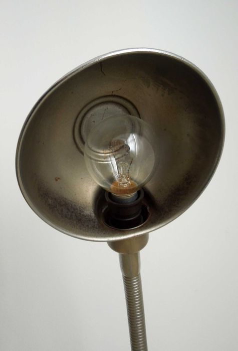 Mid century - Candeeiro industrial em metal/ Metal Gooseneck Desk Lamp