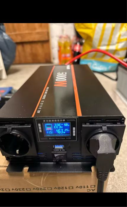 Conversor de 12 V e 24 V para 220 V novo na caixa