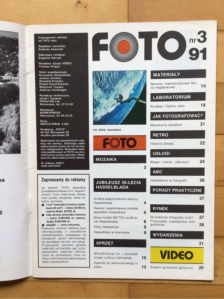 Czasopisma Foto Nr 1,2,3,4,5 Rok 1991