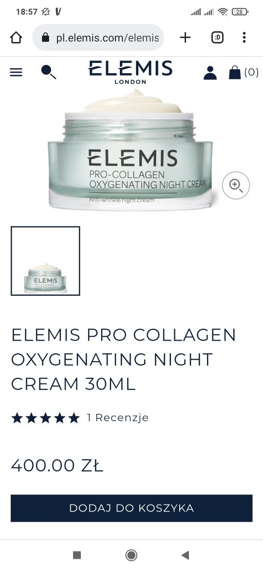 ELEMIS pro collagen oxygenating night cream 30 ml