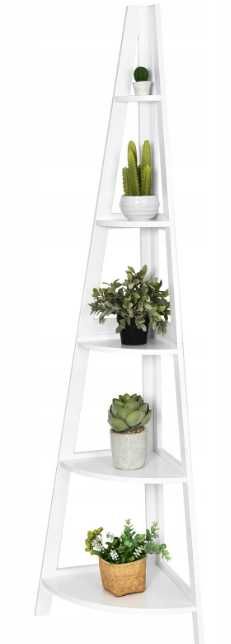 Nowy regał narożny z 5 półkami