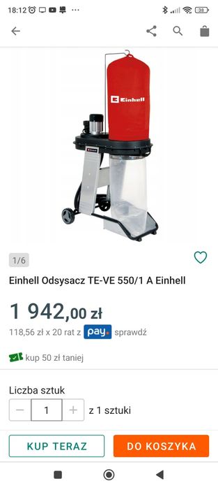 Odsysacz trocin Einhell