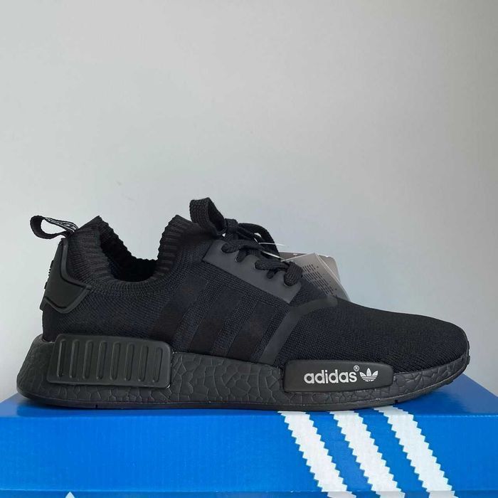 Мужские летние кроссовки Adidas NMD Black чорні кросівки адидас нмд