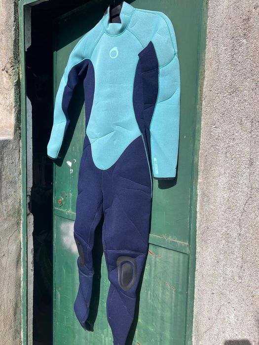 Fato de surf Tribord feminino 4/3 mm