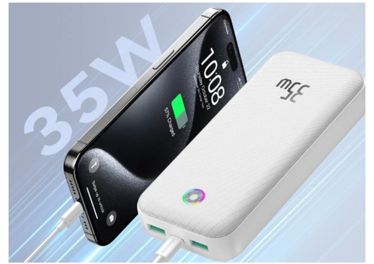 Powerbank ROCOREN  biały 20000mAh  35W