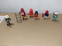 6 vintage figurek playmobil strażacy ,,służby ratunkowe,,