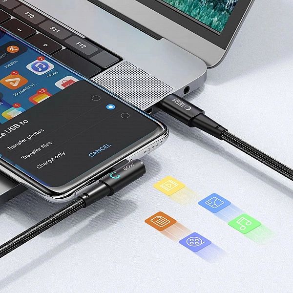 Kabel Tech-Protect UltraBoost L USB-C / USB-C 60W 6A 1m - szary