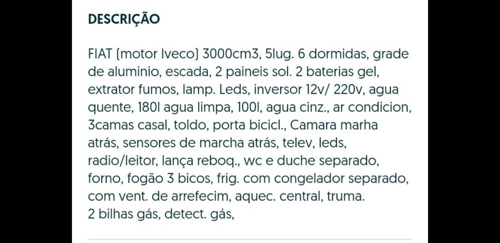 Autocaravana  Adria ,3000cm3, 3 camas casal, 71.500kms