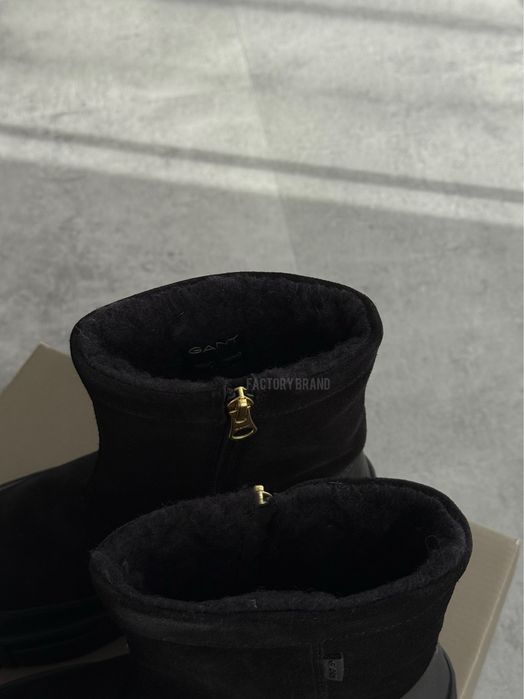 Черевики чоботи зимові Gant Snowmont чорні натуральна шкіра оригінал