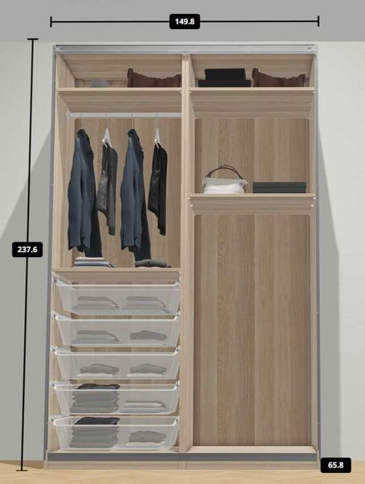 Armário PAX IKEA c/ Portas MEHAMN