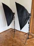 Zestaw oświetlenia 2x LUX100, 2x softbox bowens, 2x statyw