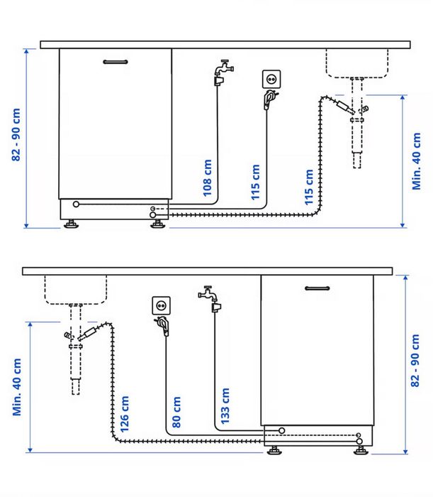LAGAN Máquina lavar loiça integrada, 60 cm