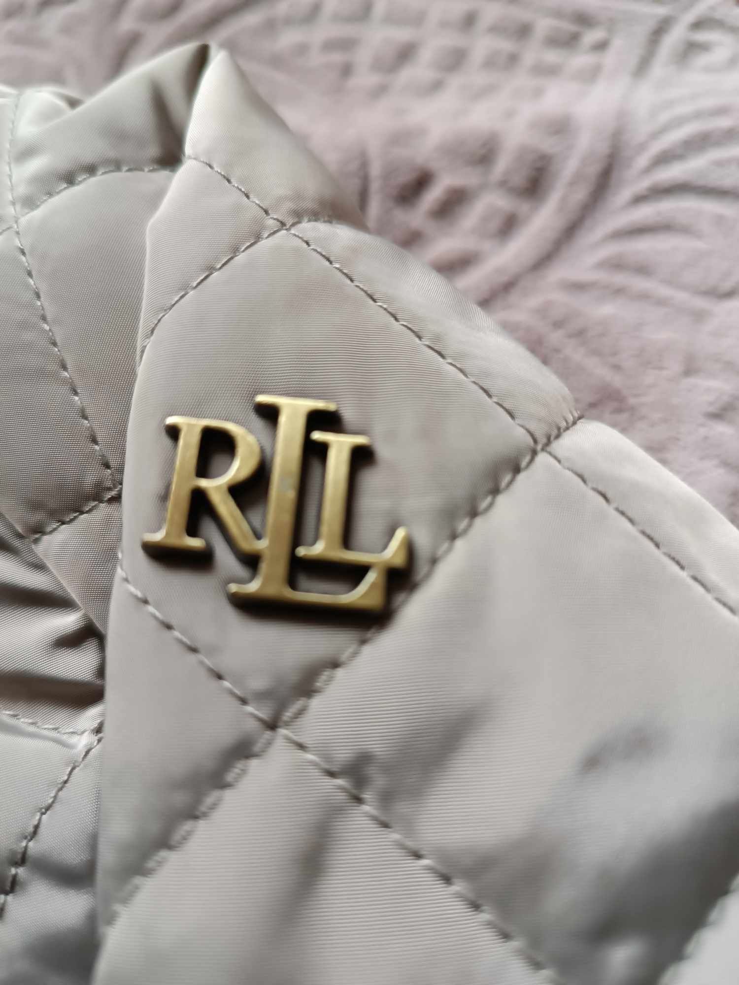Ralph Lauren kurtka pikowana beżowa kremowa ecru M 38 vintage