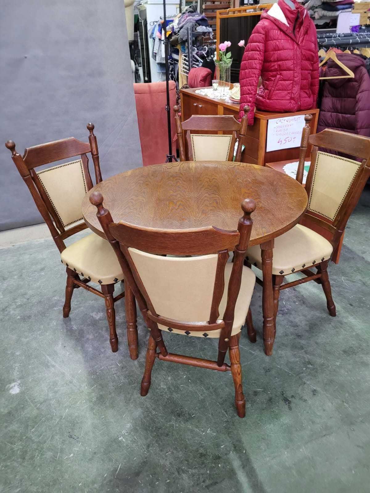 Stół rozkładany + krzesla