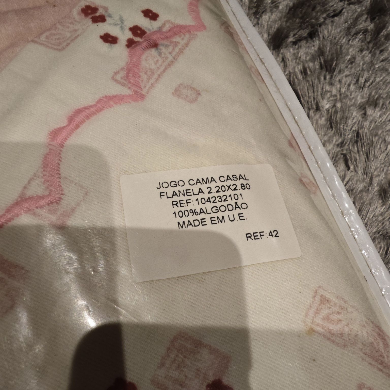 Conjunto para Cama Casal de Flanela 2.20 x 2.80 100% Algodão