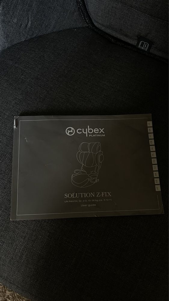 Автокресло сайбекс solution z-fix платинум+ подарок органайзер