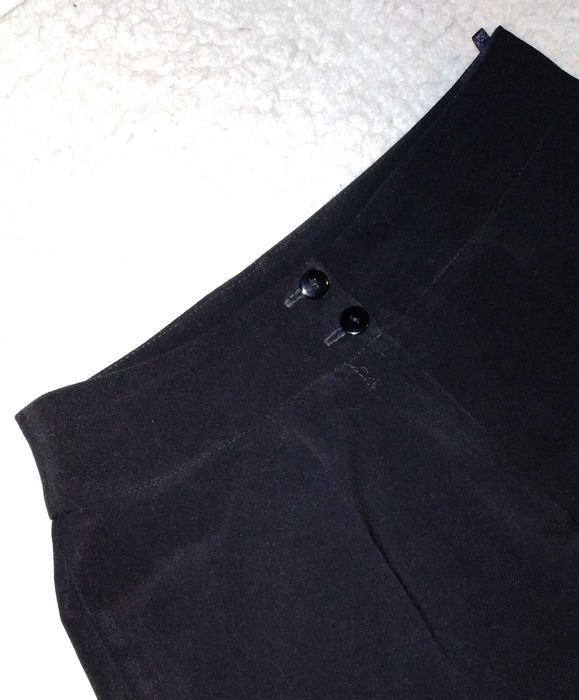 Czarne spodnie materiałowe szerokie eleganckie klasyczne r.38