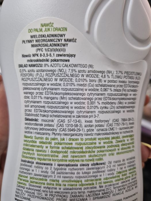 Sumin Nawóz do Palm, Juk i Dracen 500ml