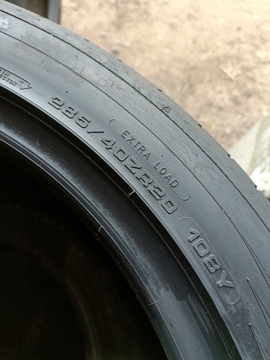 D43, 1 sztuka 285/40r20 Dunlop RT2 z 2020r 5mm MO