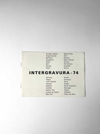 Intergravura - 74 Galeria de São Francisco Lisboa 1974