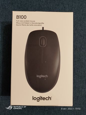 Мышь Logitech B100 USB Black