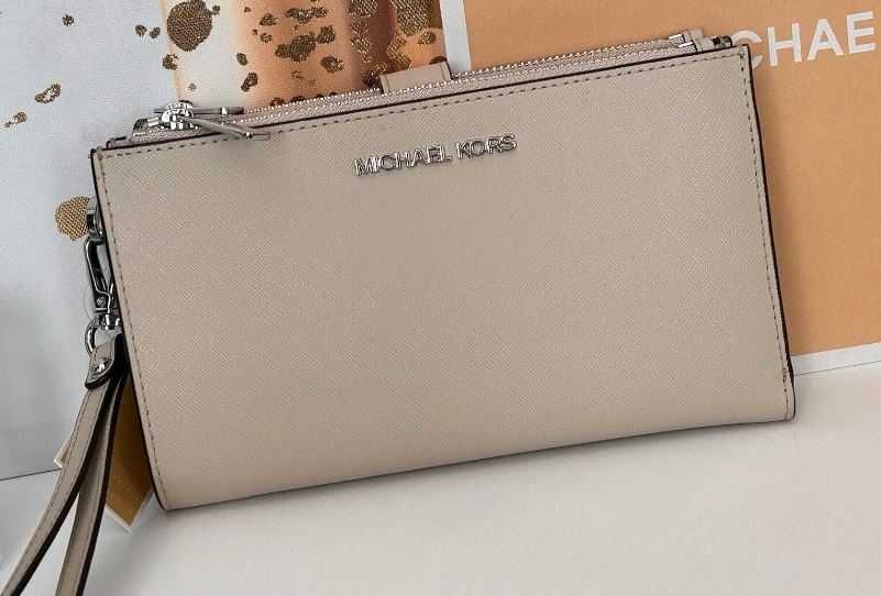 Michael Kors double zip wristlet portfel