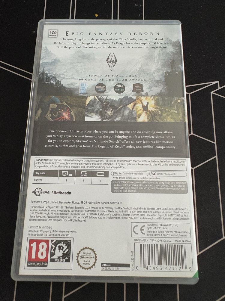 The Elder Scrolls V Skyrim Nintendo Switch
