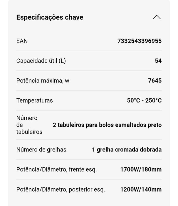 Fogão vitrocerâmica Zanussi ZCV550G1XA de 500 mm