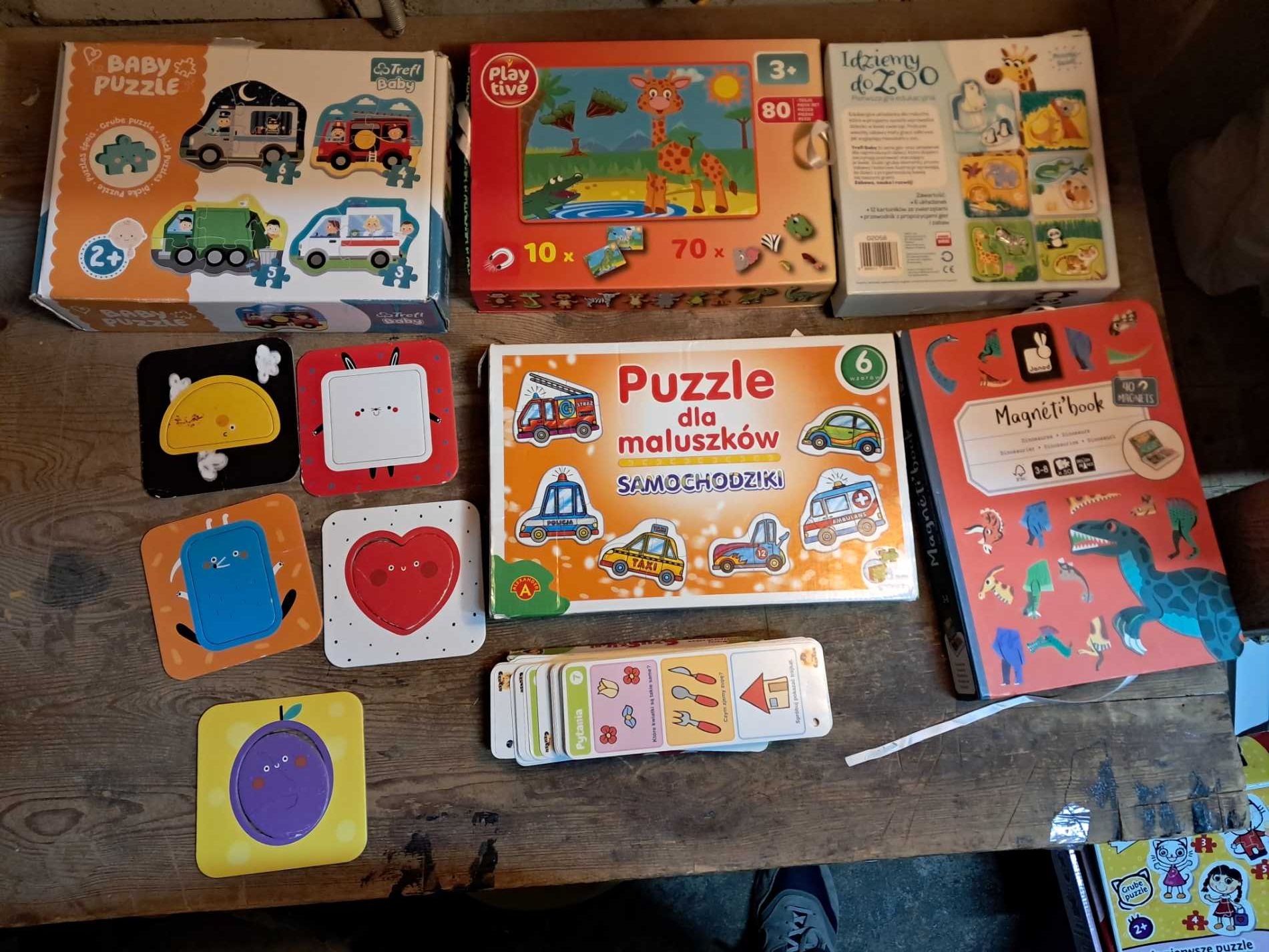Zestaw puzzli i gier dla dzieci 10 szt