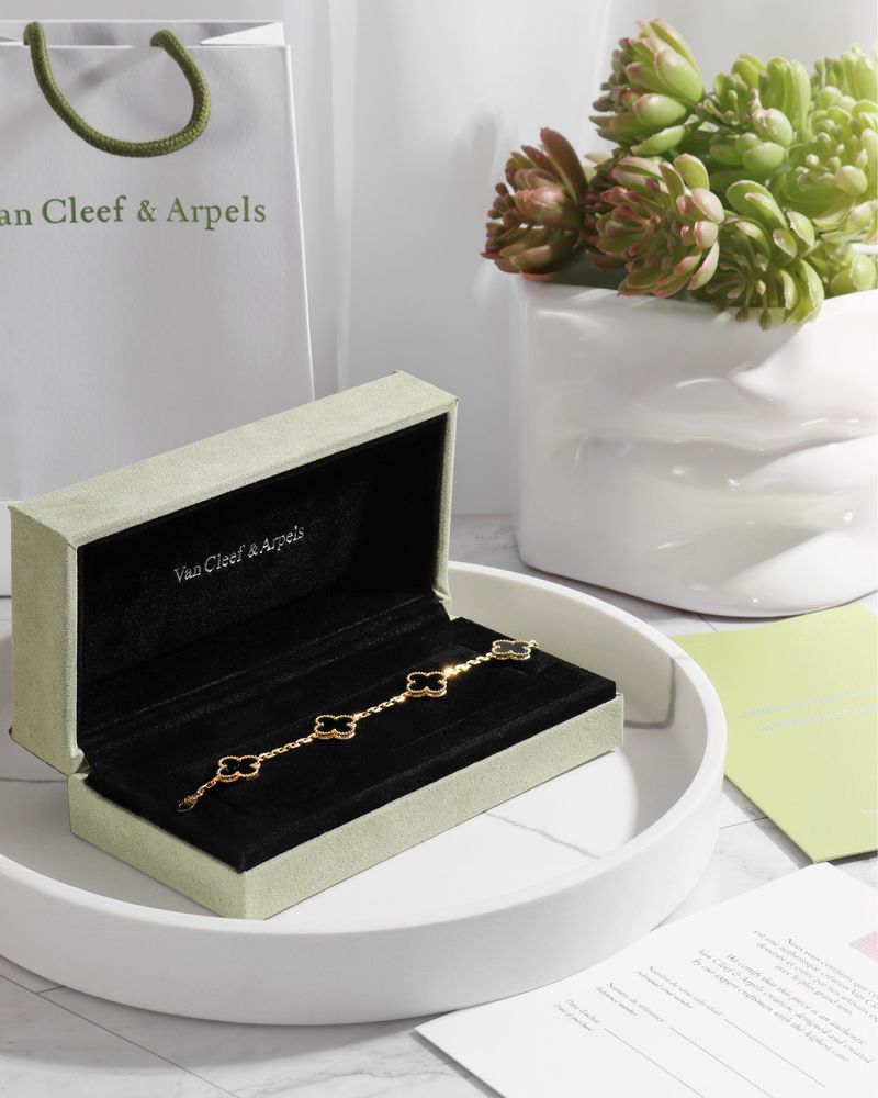 Браслет Van Cleef & Arpels | перламутр, онікс, малахіт