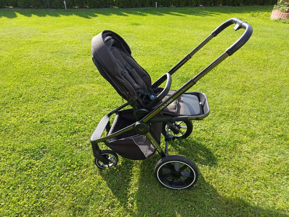 Wózek Muuvo 3.0 BLACK CHROME gondola XL+spacerówka+ akcesoria